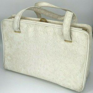 VINTAGE 50s - 60s CHIC DE PARIS Ostrich Leather